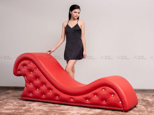 GHẾ TÌNH YÊU DA MÀU ĐỎ NHẬP KHẨU