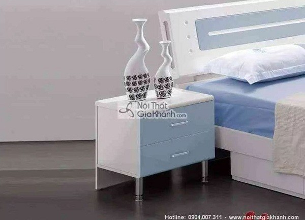 Táp đầu giường giá rẻ màu trắng xanh
