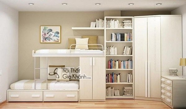 Kích thước giường tầng chuẩn cho gia đình có 2 con nhỏ