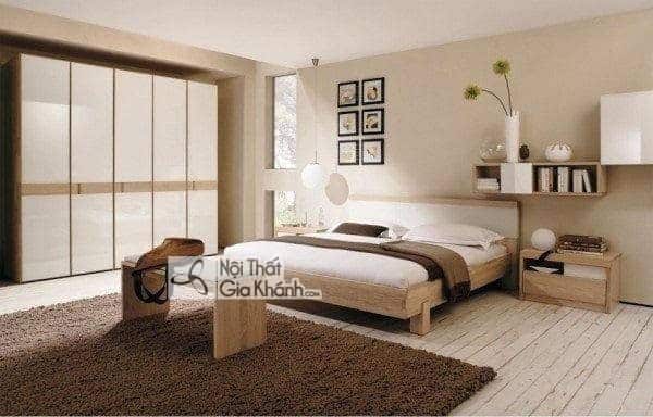 Bố cục phòng ngủ hợp lý quanh giường và lối đi hai bên