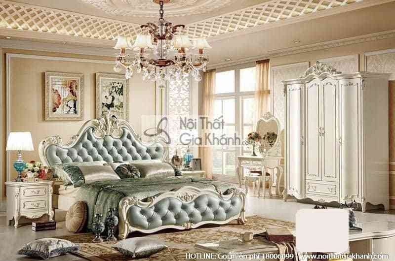 Bộ giường ngủ êm ái dòng French White 8801ABG