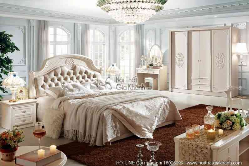 bộ phòng ngủ hoàn chỉnh combo giường tủ nhập khẩu tại Gia Khánh