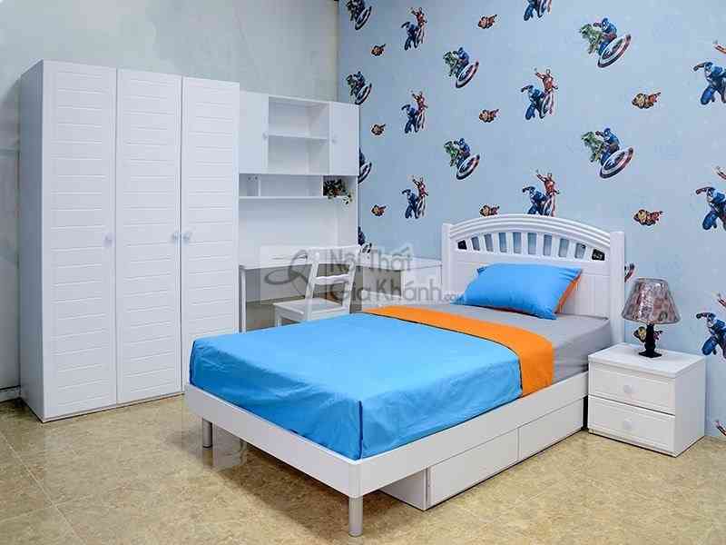Bộ phòng ngủ trắng tinh khôi cho bé gái 912