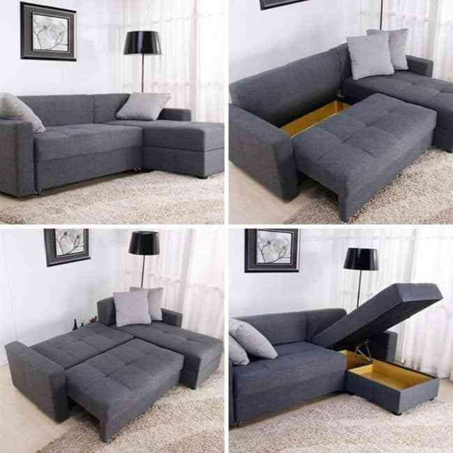 Sofa giường thông minh nhập khẩu — cơ chế kéo trượt ra thành giường ngủ tiêu chuẩn