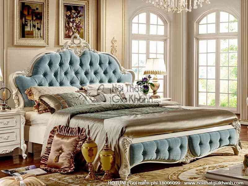 Giường ngủ French White tinh tế 8812A