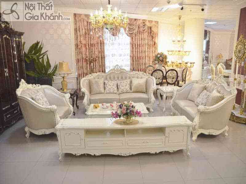 Kệ tivi màu trắng tân cổ điển 2m4
