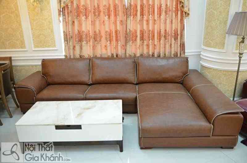 [Hàng Order] Sofa da Ý màu da bò cao cấp 2 băng góc trái 6918B