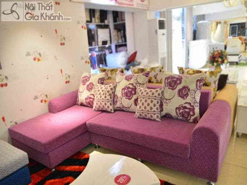 Sofa nỉ màu tím 1012-2