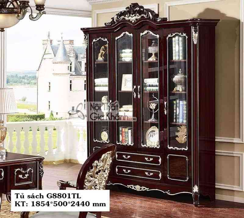 Tủ rượu 4 cánh sang trọng tân cổ điển TR8801G-4