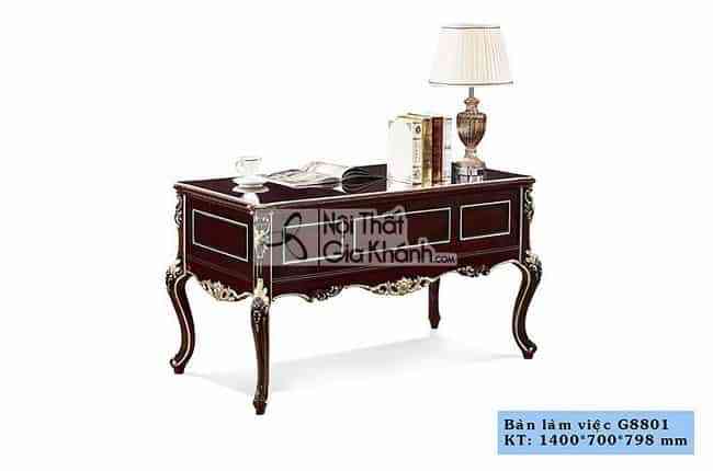 Bàn ghế làm việc tân cổ điển nhập khẩu cao cấp tại showroom Gia Khánh