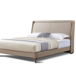 Giường ngủ bọc da GIC029-18 được chụp chính diện hơi chếch góc, nổi bật kiểu dáng hiện đại với đầu giường cao, bo cong nhẹ…