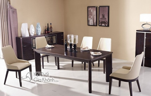 Bộ bàn ghế ăn cao cấp bài trí hài hòa cùng nội thất hiện đại