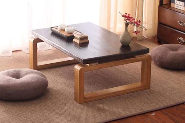 Mẫu bàn trà kiểu Nhật kết hợp bếp điện thông minh