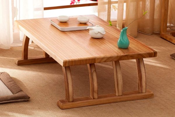 Mẫu bàn trà kiểu Nhật kết hợp bếp điện thông minh