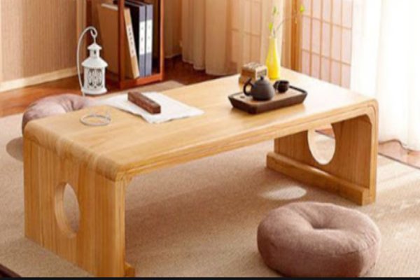 Mẫu bàn trà kiểu Nhật kết hợp bếp điện thông minh