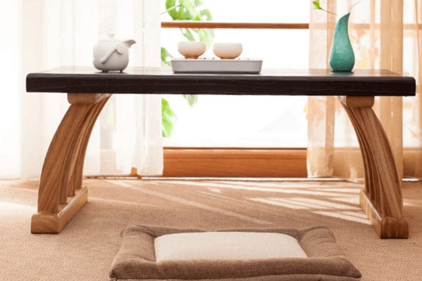 Mẫu bàn trà kiểu Nhật kết hợp bếp điện thông minh