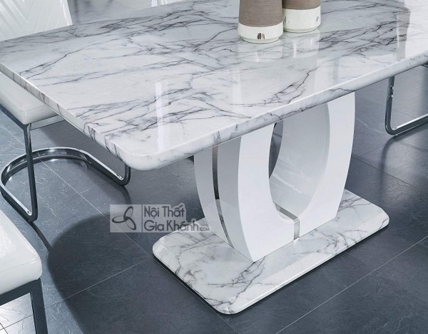 Bàn ăn mặt đá chân trụ chữ O thiết kế độc đáo ấn tượng