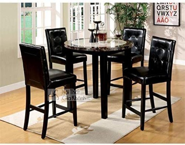 Bàn ăn mặt đá 2 lớp thiết kế tinh xảo sang trọng
