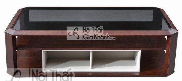 Bàn trà mặt kính tam giác góc có ngăn kéo