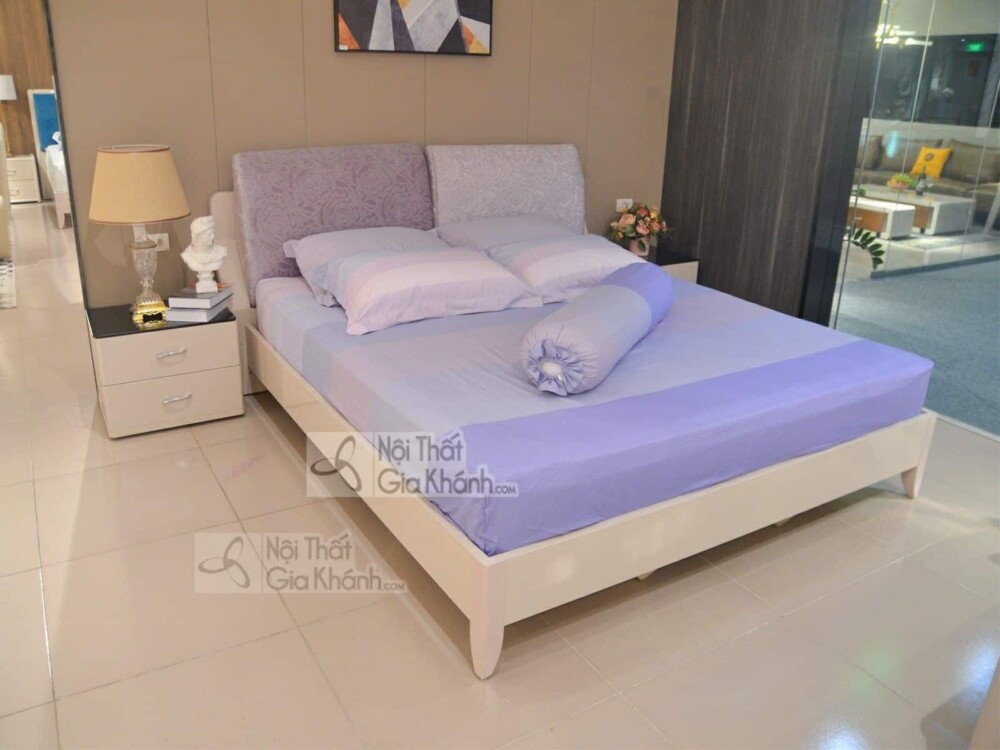 Mẫu giường ngủ gỗ 1m4 phong cách hiện đại