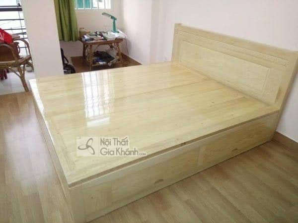 Giường ngủ gỗ sồi 2m cho không gian rộng