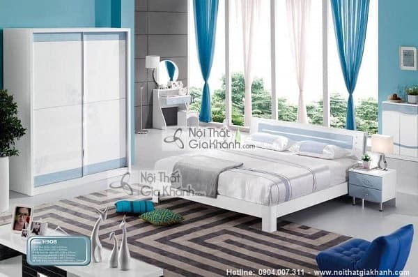 Giường hộp gỗ 1m8 phù hợp phòng ngủ đôi tiêu chuẩn