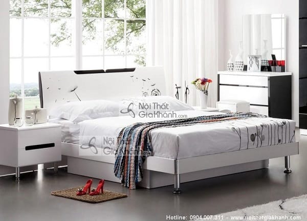 Giường hộp gỗ 2m2 dành cho phòng ngủ diện tích lớn