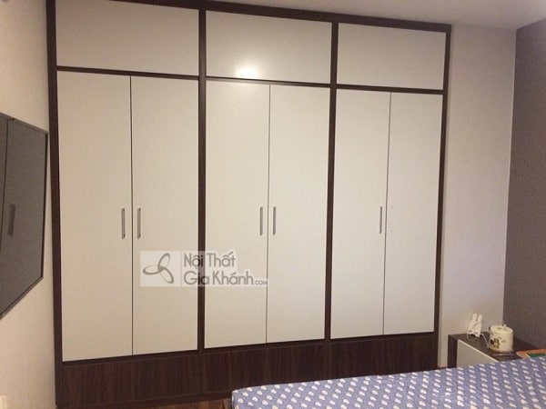 Tủ quần áo 6 cánh 6 buồng độc đáo, gỗ MDF, kích thước 2,4m