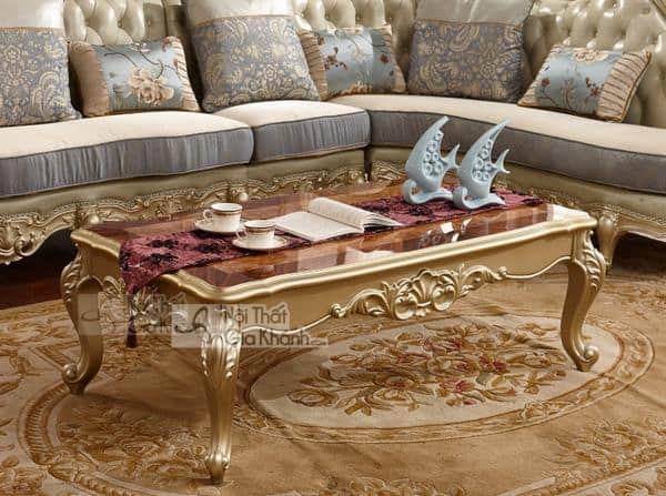 Bàn trà nhỏ hình chữ nhật cổ điển sang trọng