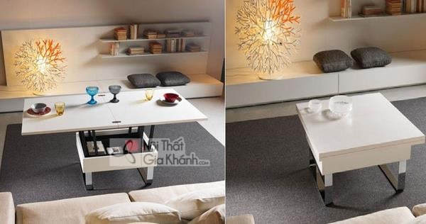 Bộ bàn trà thông minh kết hợp bàn ăn phù hợp căn hộ nhỏ
