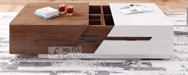 Bàn trà thông minh có thể mở rộng diện tích sử dụng khi cần tiếp khách đông