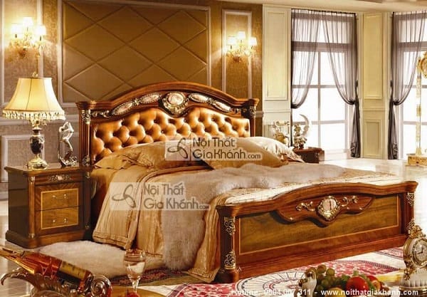 Giường ngủ gỗ sồi sang trọng KH505AL