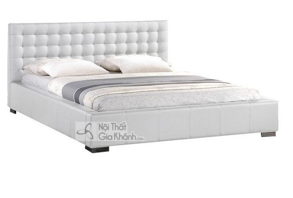 giường ngủ màu trắng chân thấp đẹp tinh tế