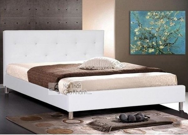 mẫu giường ngủ trắng đẹp đơn giản