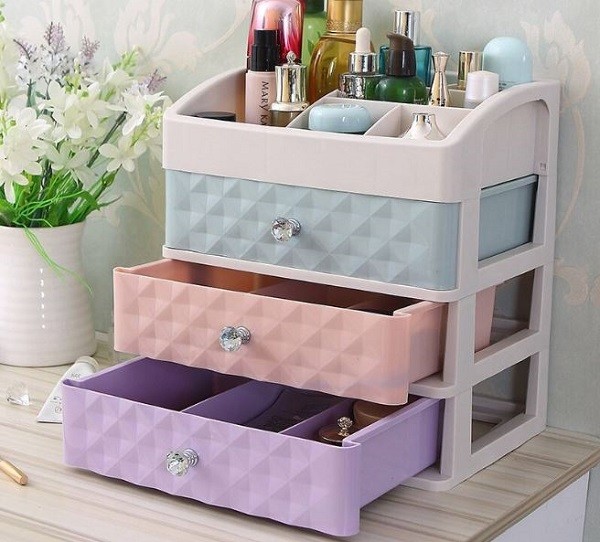 Tủ đựng đồ trang điểm nhựa nhiều tầng nhiều ngăn kéo