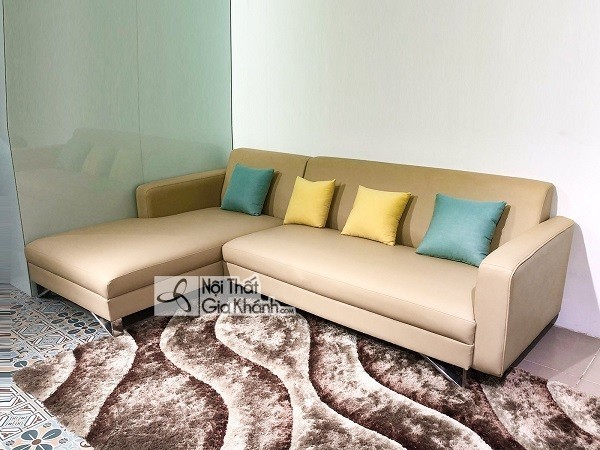 Sofa da phong cách Ý hiện đại MR813AV-SFD màu vàng ghi