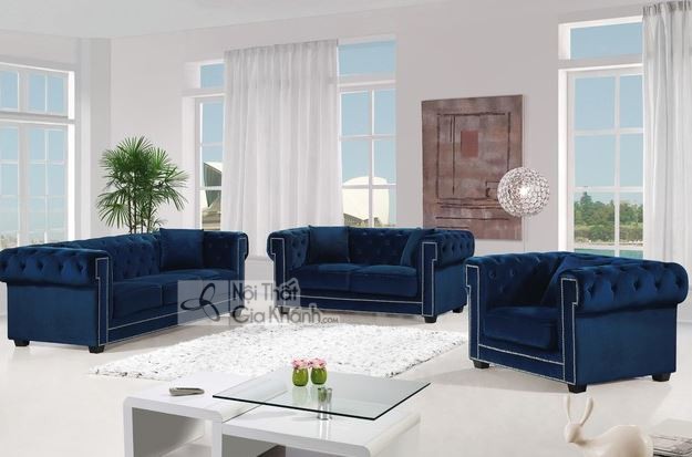 bộ sofa màu xanh