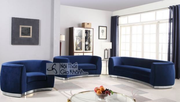 mẫu ghế sofa màu xanh dương