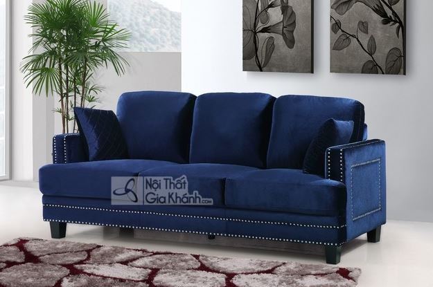 mẫu ghế sofa xanh đính hạt