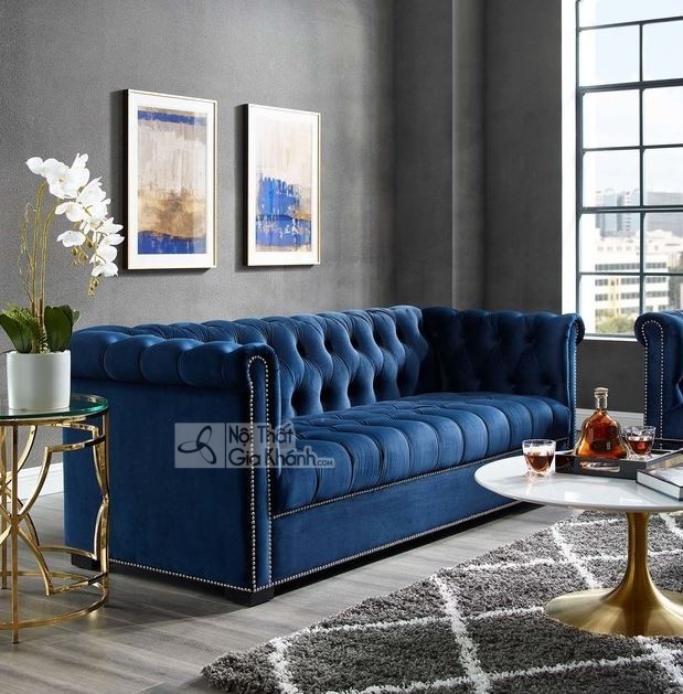 sofa vải nhung cổ điển