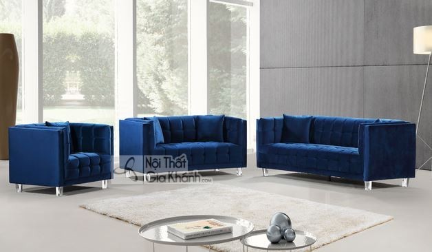 bộ ghế sofa màu xanh