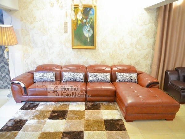 sofa phong khach mau nau