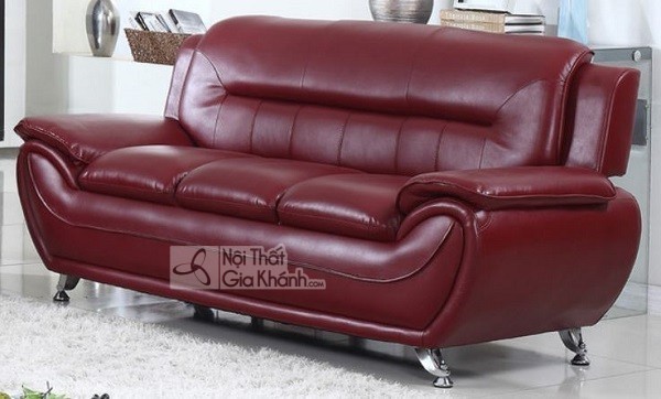 Sofa văng da bò tự nhiên với phần tựa lưng chắc chắn