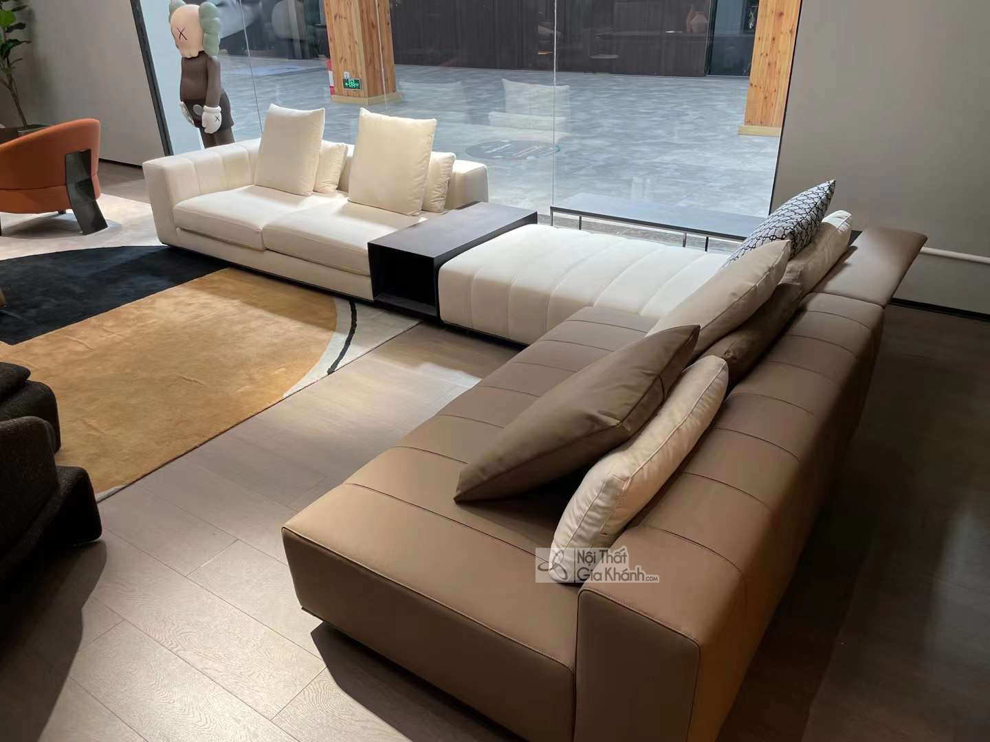 Bộ Sofa Góc Phong Cách Ý Gọn Gàng Cho Phòng Khách SF2201-1