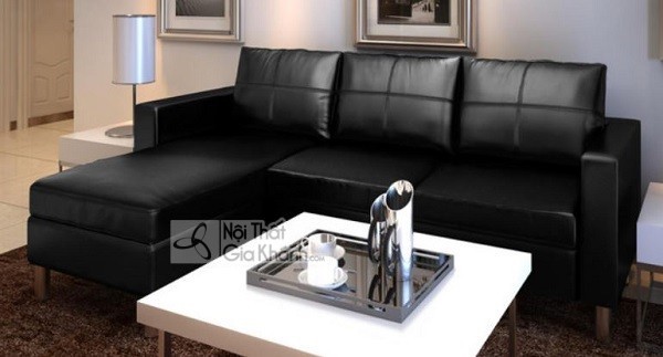 Bộ sofa góc nhỏ gọn bọc da nhập khẩu cao cấp