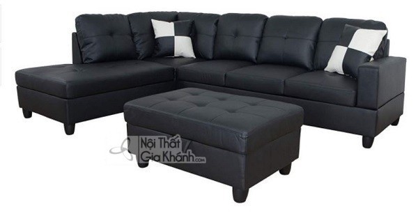 Bộ sofa mini góc nệm nhún phong cách tân cổ điển cho phòng khách nhỏ