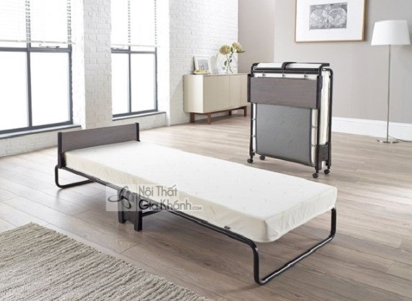 Giường gấp gọn khung gỗ công nghiệp phong cách hiện đại