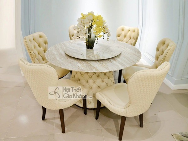Bộ bàn ăn sofa hiện đại V001SF mặt đá cẩm thạch