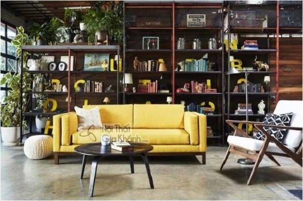 sofa văng màu vàng