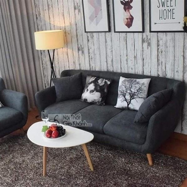 Sofa 1m8 văng 3 chỗ chất liệu nỉ cho phòng khách hiện đại